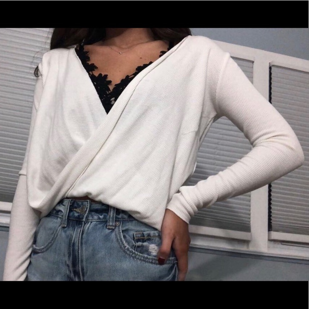 White Wrap Top